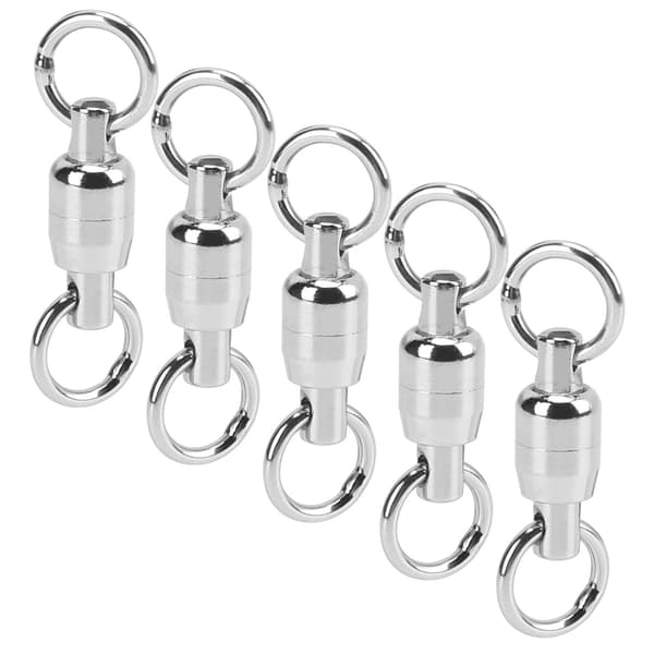5 STK Rustfrit Stål Drejelig Rulleforbinder Figur 8 Ring til Fisketilbehør (5#)
