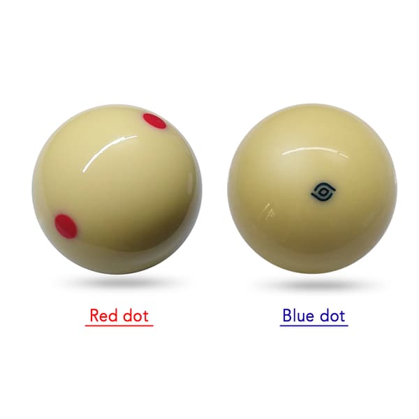 pc 57,2 mm vit biljardboll med blå/röd prick för träning och spel