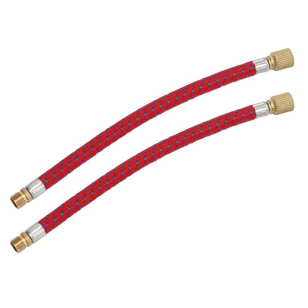 2st Cykelpump Förlängningsslang 16,6 cm Dubbelventil Nylon Koppar
