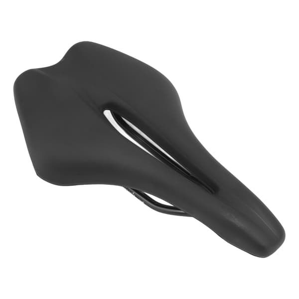 Racercykelsadel med stødabsorbering og ergonomisk design, midterhul, PU-læder