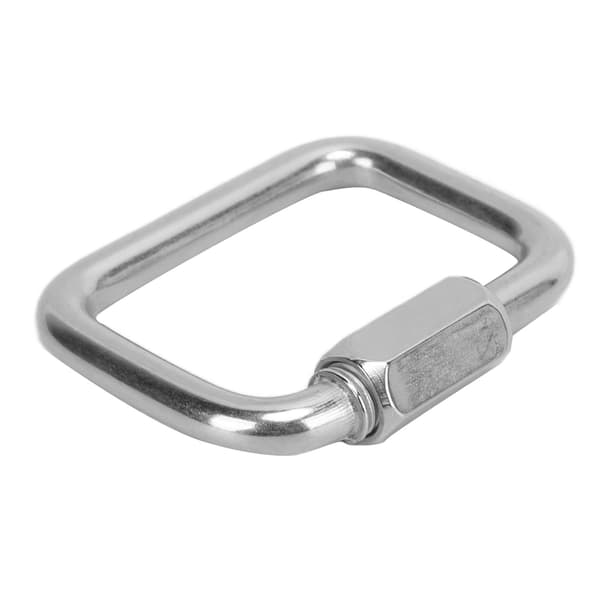 Kædeled i rustfrit stål 4-hjørnet multifunktionel forbindelse til camping, fiskeri og hængekøjer (8 mm)