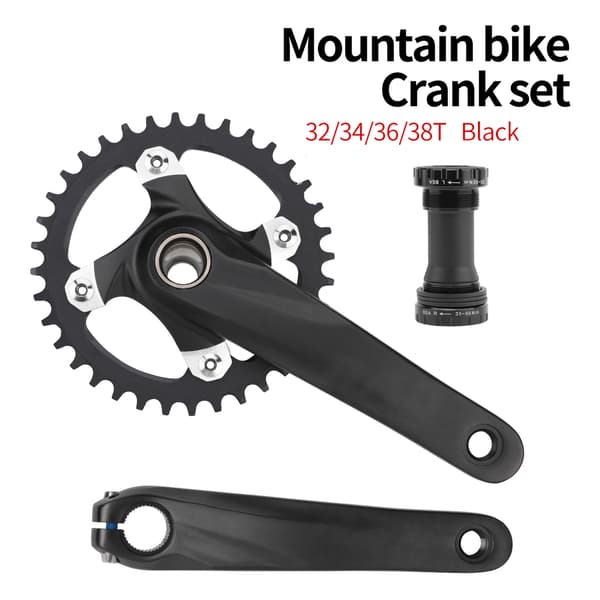 MTB Kranksett 170mm Aluminiumslegering 32/34/36/38T 104BCD Sykkeltilbehør