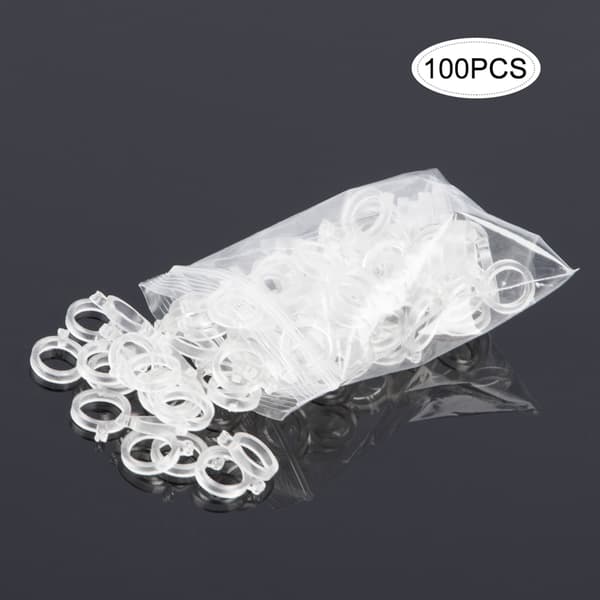 100 transparenta elastiska fiskepelletsband för karpbete - 3 storlekar
