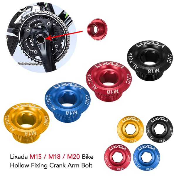 Sandblåst M15 aluminiumslegering MTB sykkelkrankarmbolt (2 stk)