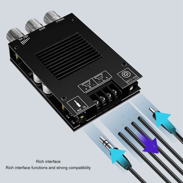 Bluetooth 2.0-kanals effektforstærkerkort med TDA7498E-chip 150Wx2 DC12-32V