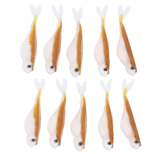2-pack mjuk silikonimitation tvåfärgad fiskedragstillbehör #10 12cm 72g