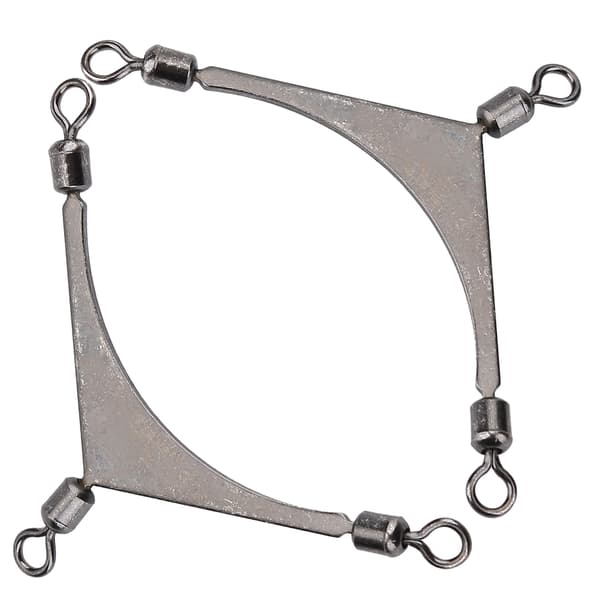 10 st rostfria svängbara fiskespön med triangulär ring fisketillbehör (2#)