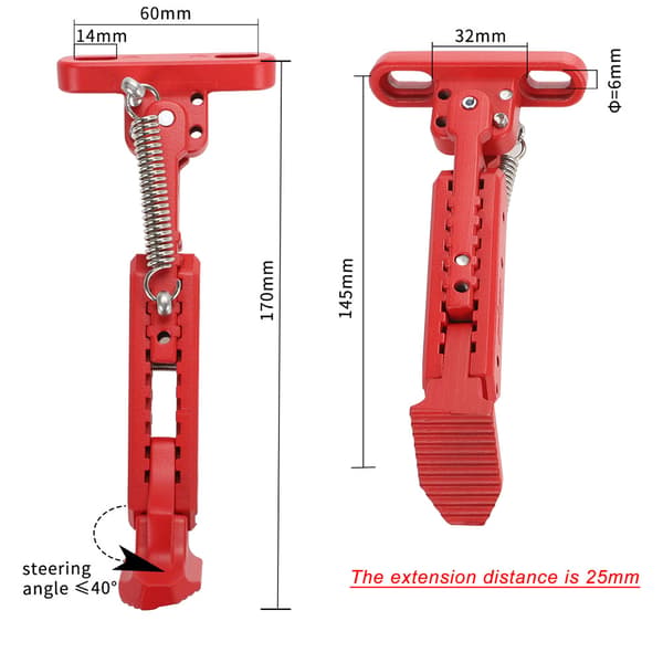 Justerbart fotstöd för elscooter kompatibelt med M365/PRO/PRO2/Essential Lite/1S/Max G30