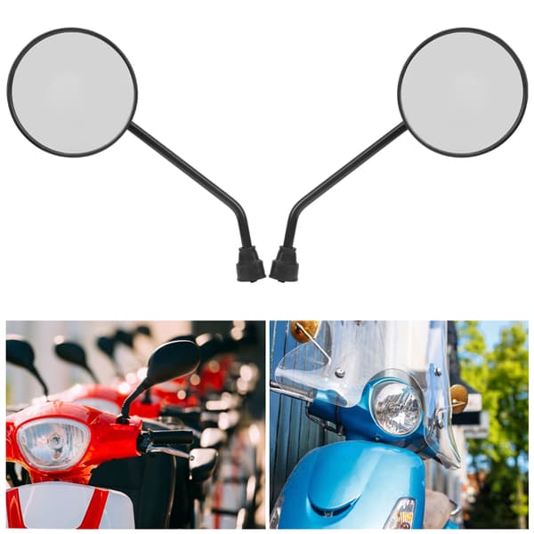 2 stk. sikre bakspejle i plast til motorcykel/elcykel - nem installation
