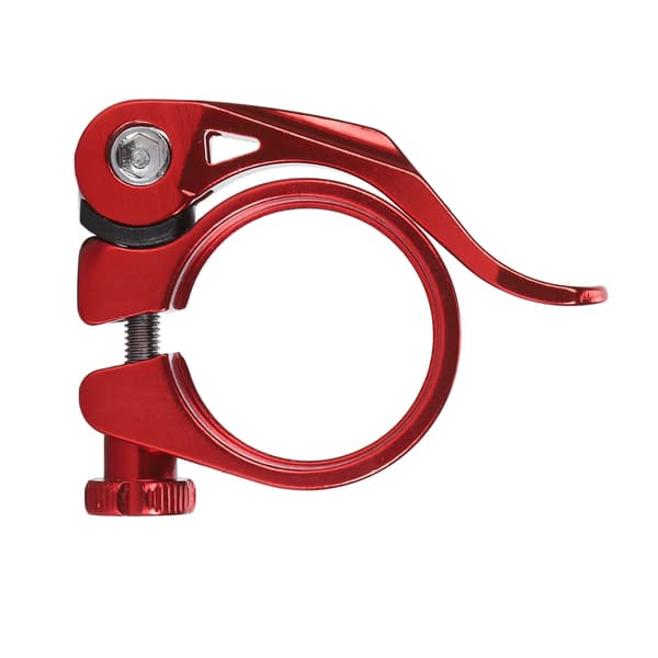 Cykel sadelpindstrammer 34,9 mm CNC aluminiumslegering med quick release - rød