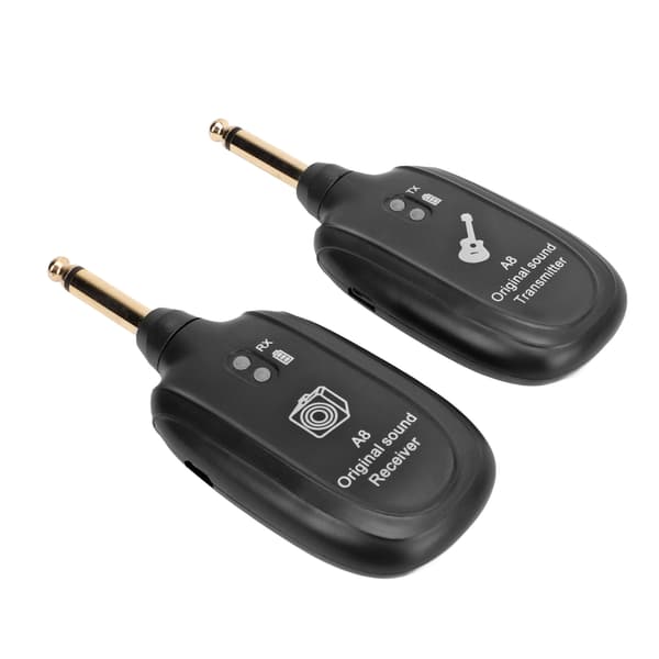UHF 20Hz-20KHz trådløst gitarsystem, oppladbar sender og mottaker for elektrisk gitar