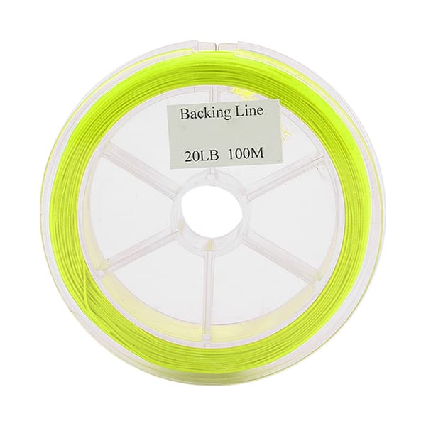 100M Nylon Fluefiskesnøre med Fluorescerende Gul Koppforlengelse