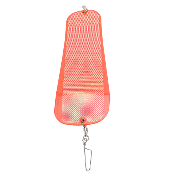 Dobbeltsidet Lysende ABS Fiskeflasher til Havfiskeri, Trolling Tilbehør, 28cm, Orange/Rød