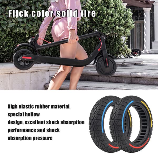 Massivt slanglöst däck 10x2.5-7 bikakeformat för Xiaomi 4/4 Pro elscooter med utmärkt grepp