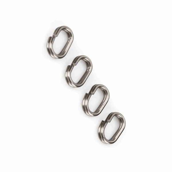 100 ovala fiskesnapsvivelringar i rostfritt stål (5x8mm)