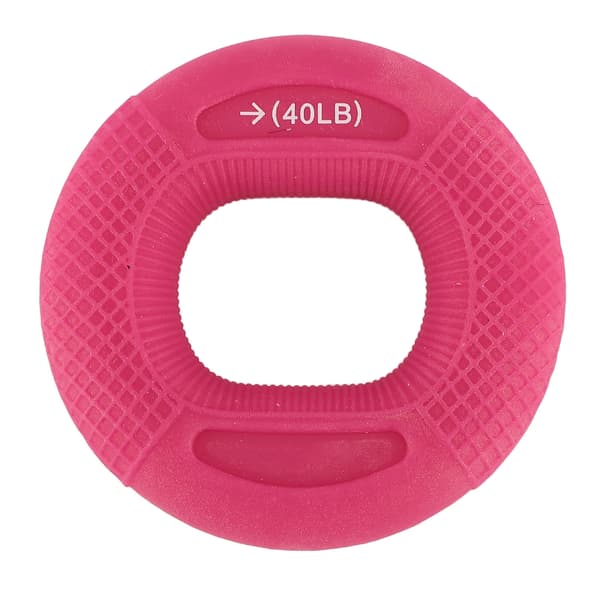 Silikone Grebsring Styrketræner til Hænder og Underarme, Styrketræning, 30-40LB, Pink