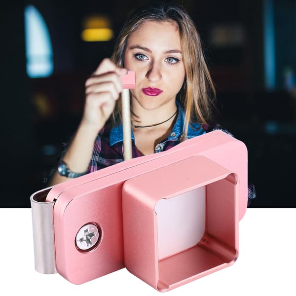 Billardkridtholder med klips og magnet, bærbar, holdbar, rustbestandig aluminium til snookerpool