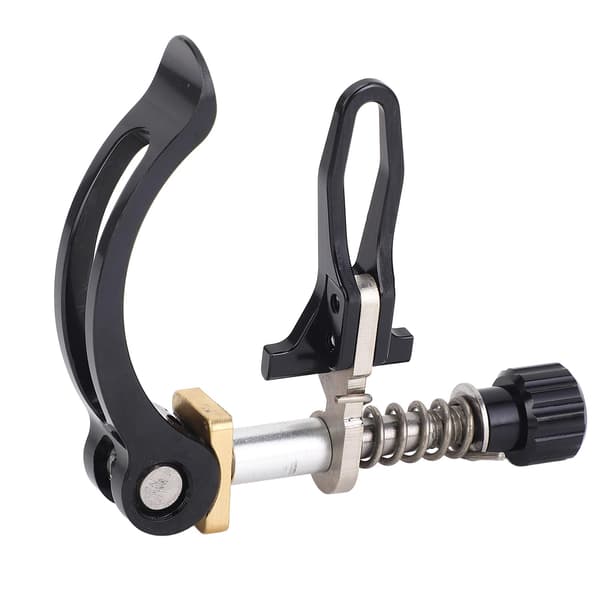Sadelpindsklemme i rustfrit stål med quick release til foldecykler 3sixty 31,8 mm sort