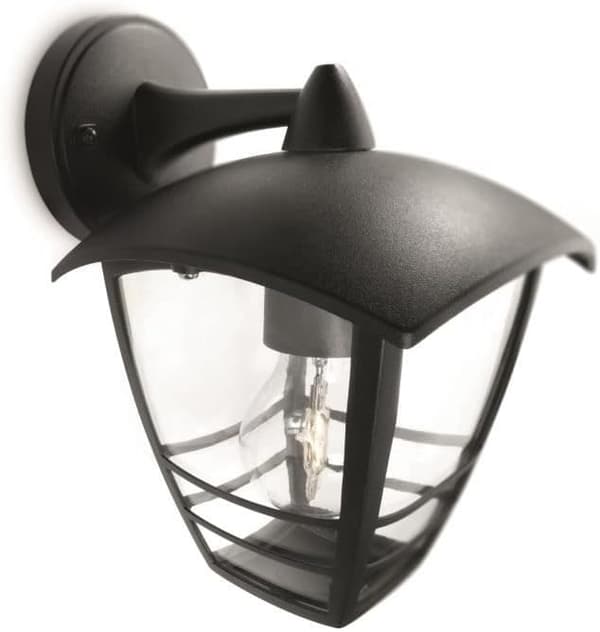 UDENDØRS VÆGLAMPE, SORT, 1 x 60W, 230V