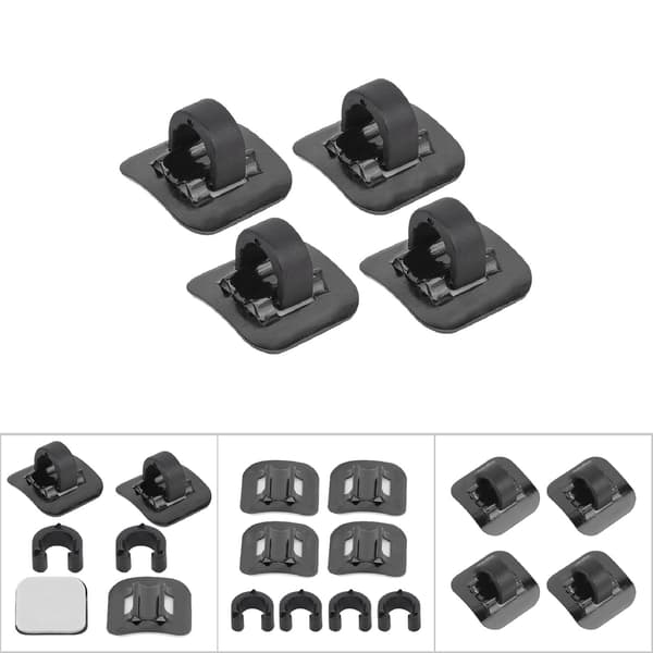 CANSUCC 4 Stykker Cykelbremsekabeladapter C-krog Cykelstel Sort