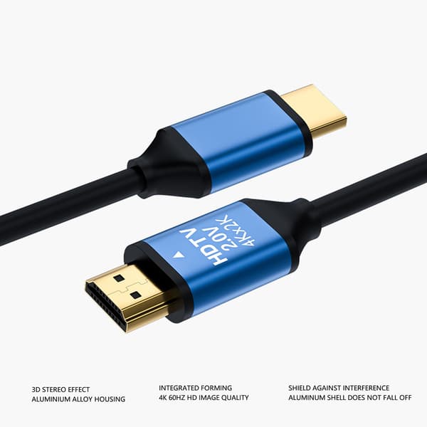 HD 4K multimediegrænsefladekabel PVC aluminiumslegering til TV PC bærbar computer blå 10m/32.8ft