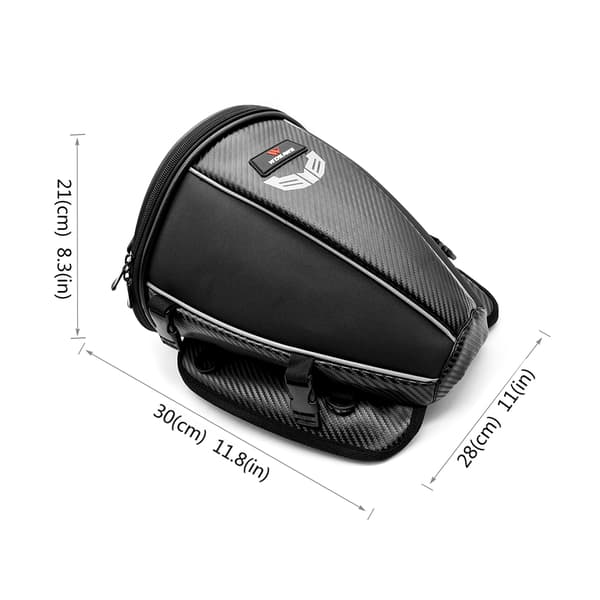 Multifunktionel Reflekterende Motorcykeltaske, Bagsædetaske, 15L, Vandafvisende