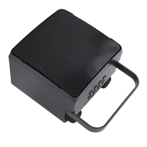 Bærbar Bluetooth Karaoke Maskine med 2 Trådløse Mikrofoner og RGB Lys til Hjemmefester - Sort