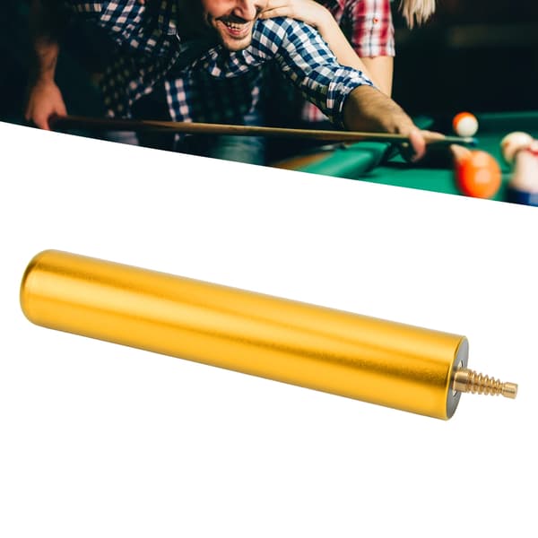 6-tommer forlænger til billardkø i aluminiumslegering til pool og snooker - guld