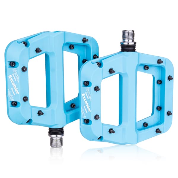 Sklisikre MTB sykkelpedaler, plattform, 9/16 tommer, nylonfiber