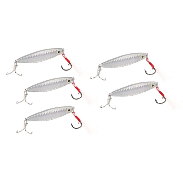 5 stk Vib metall hardt fiskesluk 20g sølv kunstig agn