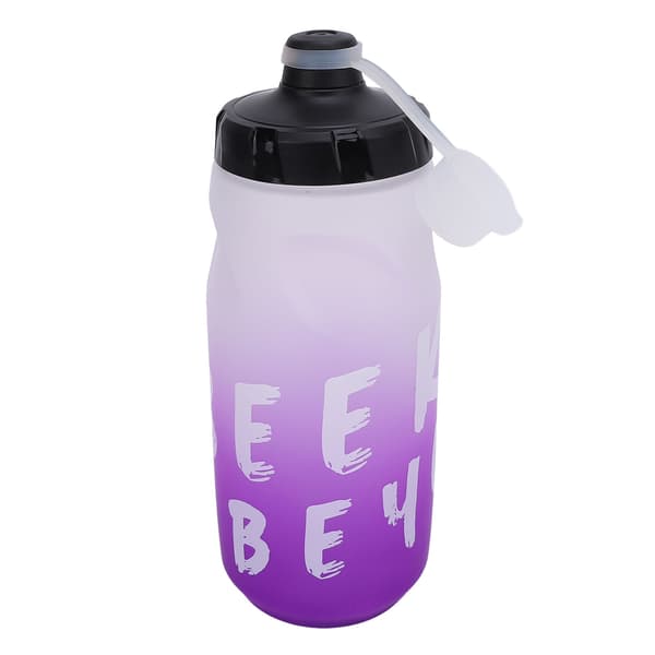 Cykelvattenflaska 650ml PP5 Läcksäker Klämflaska med Dammtät Silikonkork, Gradient Vit/Lila