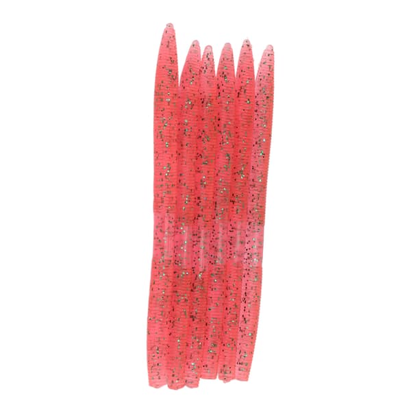 6 stk/sett kunstig orm agn myk PVC bitebestandig for fiske rosa 14 cm