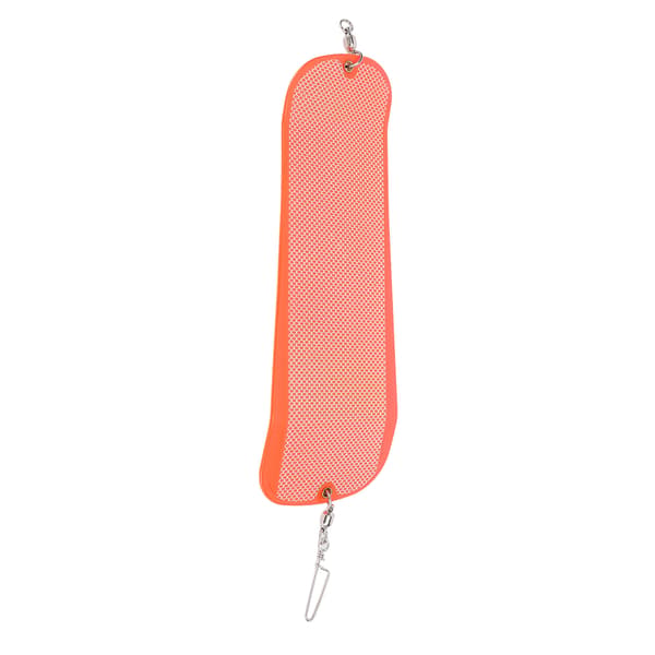Dobbeltsidet Lysende ABS Fiskeflasher til Havfiskeri, Trolling Tilbehør, 28cm, Orange/Rød