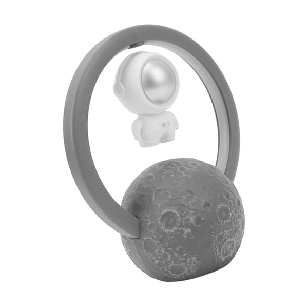 Magnetisk svevende astronauthøyttaler, suspendert, RGB, trådløs Bluetooth-lyd, sølv
