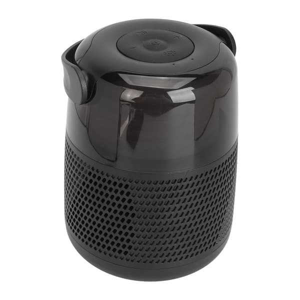 Mini Bluetooth 5.0 -karaokelaite langattomalla mikrofonilla, LED-valoilla, 3D-tilaäänellä, musta