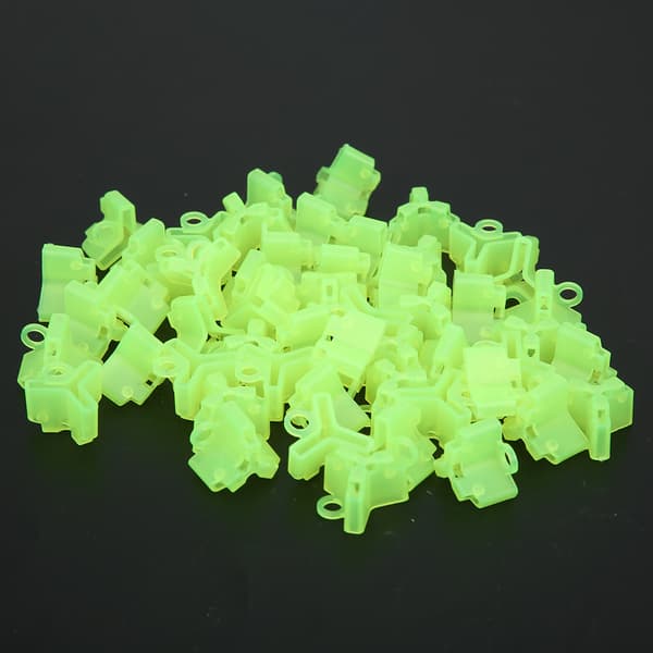 50 st fluorescerande gröna trippelkrokshjälmar Säkerhetsskydd Polyetenkroksskydd