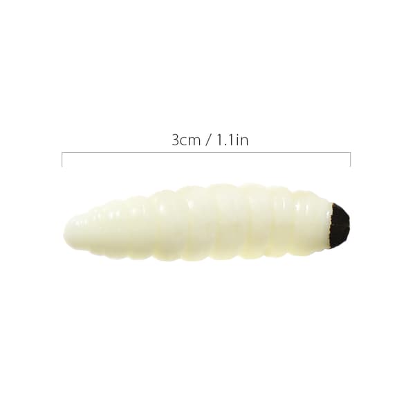 20 STK Myke Larveagn 3cm 1g for Fiske Kunstige Ormagn