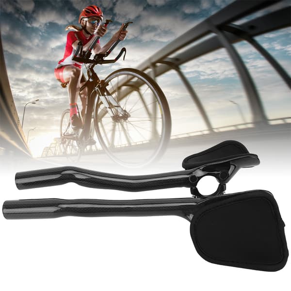 Kulfiber T800 Ergonomisk Racercykel Styrstativ, Sort