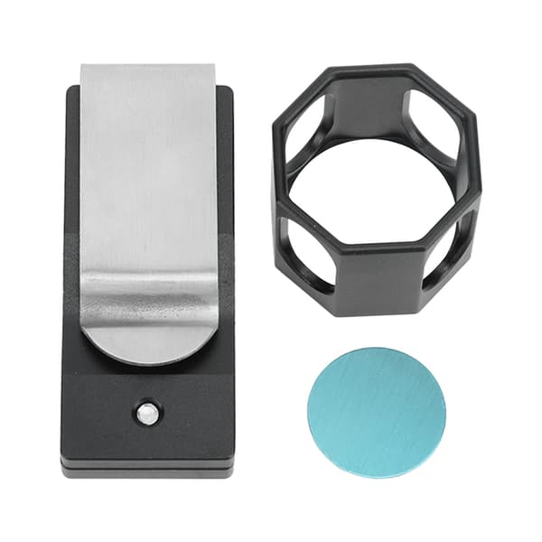 Bærbar ottekantet magnetisk billardkridtbeholder, aluminiumslegering, sort billardtilbehør