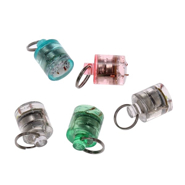 5 STK LED-lys for dypt undervannsfiske, automatisk blinking, agnlys, sluk