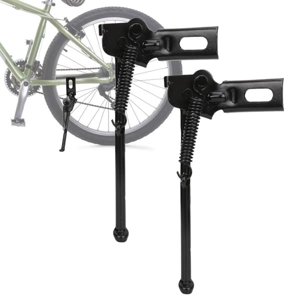 2 st justerbart sidostöd i kolstål, svart, för 16-tums barncykel