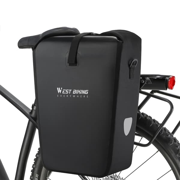 Cykelbagtaske med quick release, stor 25L kapacitet, regntæt og multifunktionel