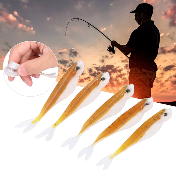 2-pack mjuk silikonimitation tvåfärgad fiskedragstillbehör #10 12cm 72g