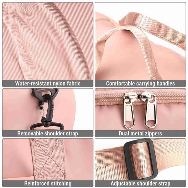Treningsbag med skolompartment, Weekendreiseveske for kvinner