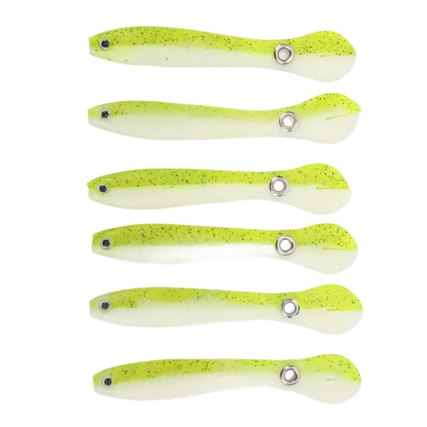 6 st mjuka fiskedrag Wobble Tail Loach 10cm 6g Tvåfärgad silikonfiskedrag