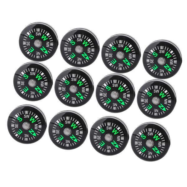 20 mm 12 st minioljekompass för utomhusaktiviteter, vandring, camping