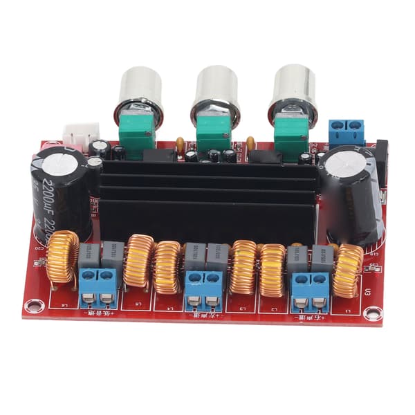 2.1-kanals forsterkerkort 2x50W 100W kraftig bass DC12-24V digital effektforsterker for lydsystem