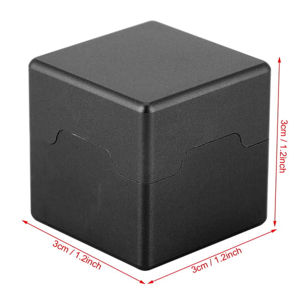 Mini bærbar kridtholder i aluminium til billardkøspids, holdbar, med magnet, sort
