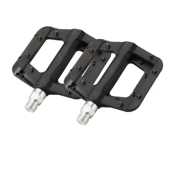 1 par 9/16 tommer brede skridsikre nylonfiber cykelpedaler til mountainbikes - sort