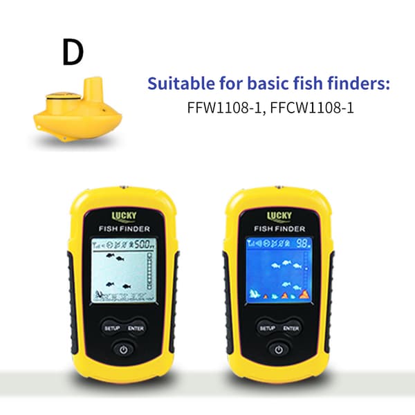 Trådløs Sonar Sensor Transducer Fiskedetektor Lucky Dybde 45M